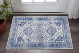 6' X 9' Navy Blue Geometric Dhurrie Area Rug - Homeroots - Flyclothing LLC