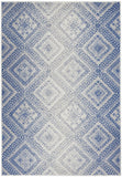 4' X 6' Light Blue Geometric Dhurrie Area Rug - Homeroots