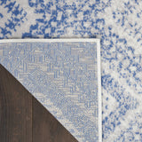 4' X 6' Light Blue Geometric Dhurrie Area Rug - Homeroots