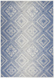 5' X 7' Light Blue Geometric Dhurrie Area Rug - Homeroots
