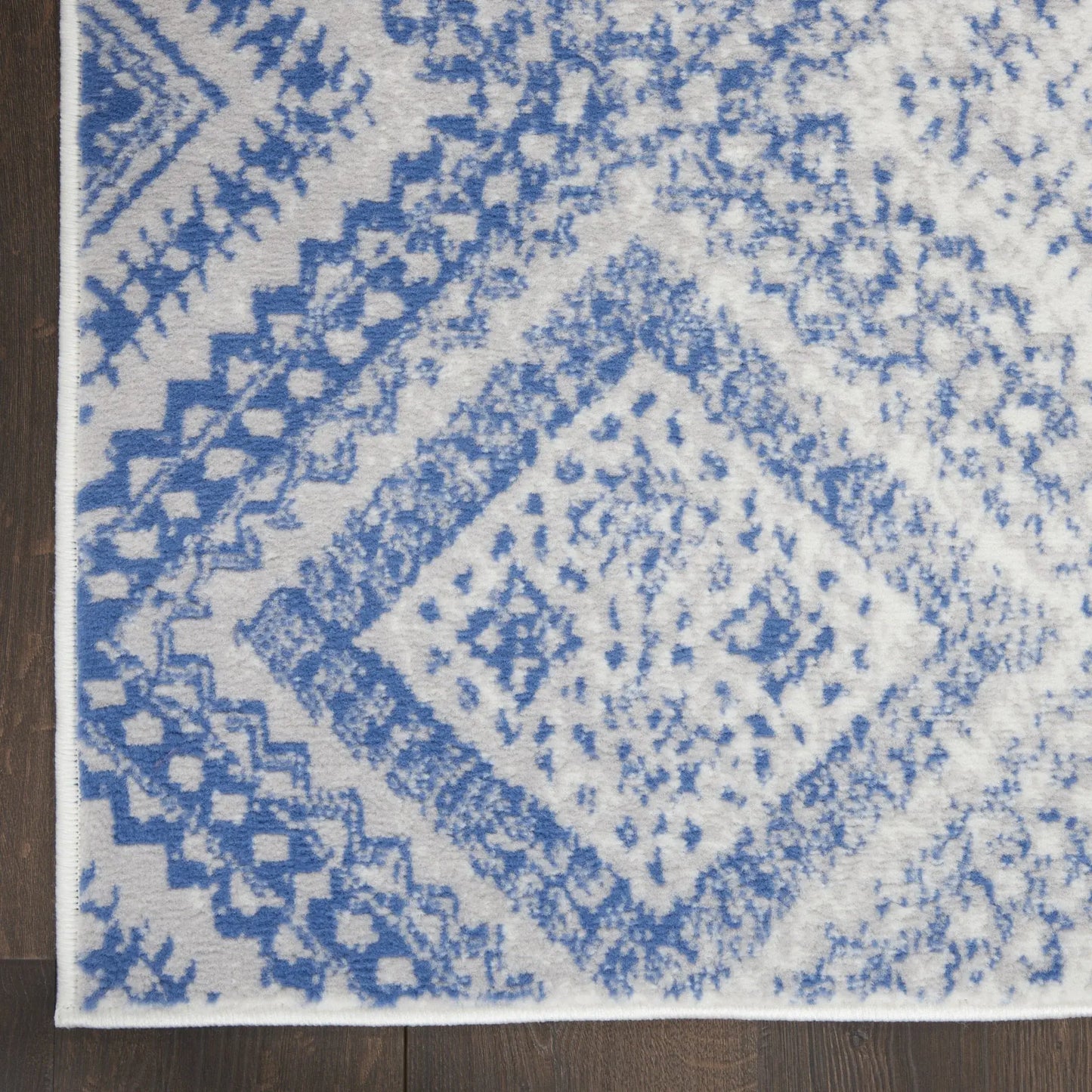 6' X 9' Light Blue Geometric Dhurrie Area Rug - Homeroots - Flyclothing LLC