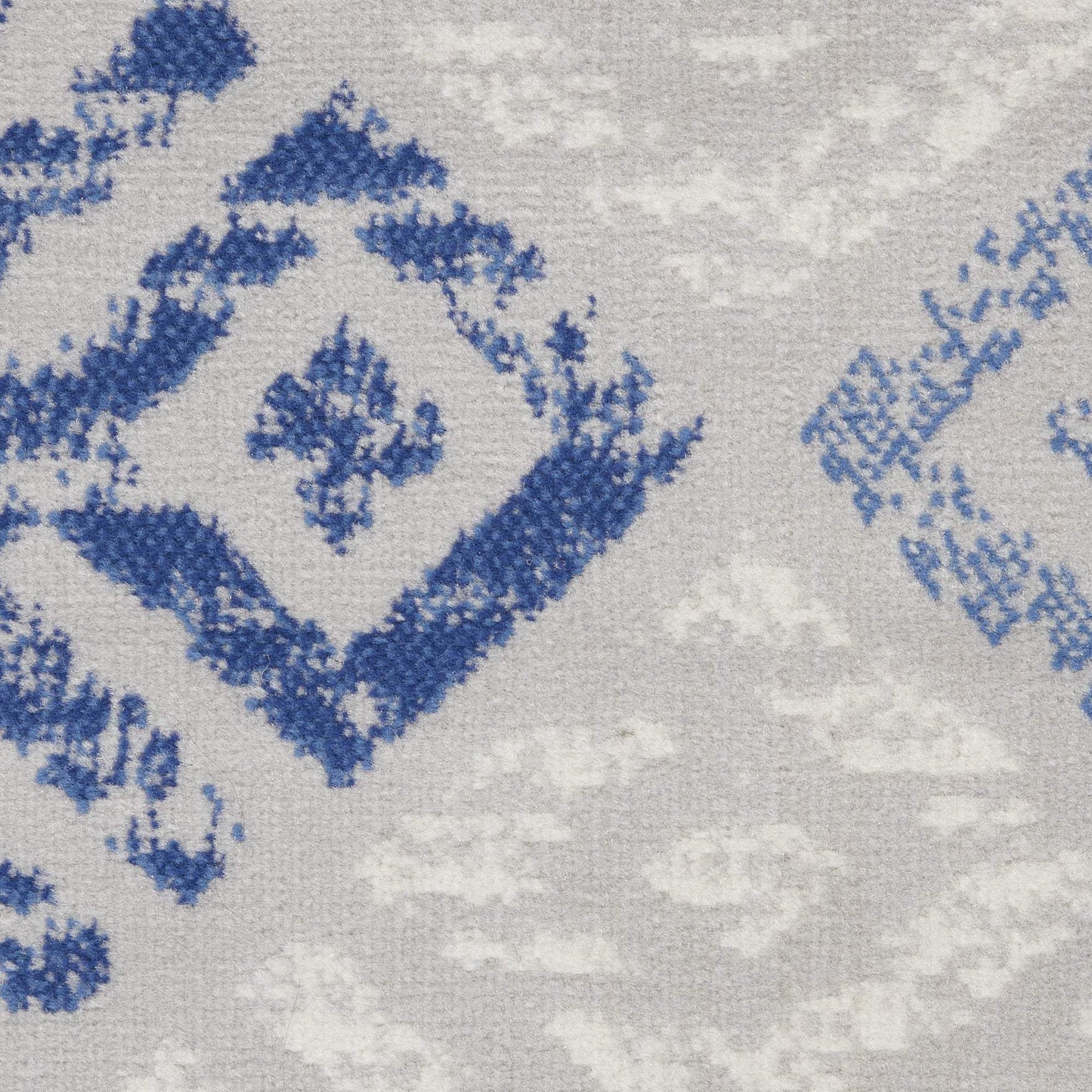 4' X 6' Blue Gray Geometric Dhurrie Area Rug - Homeroots - Flyclothing LLC