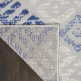 5' X 7' Blue Gray Geometric Dhurrie Area Rug - Homeroots - Flyclothing LLC