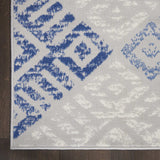 5' X 7' Blue Gray Geometric Dhurrie Area Rug - Homeroots - Flyclothing LLC