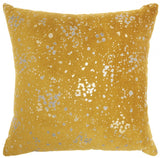 Mustard And Silver Throw Pillow - Homeroots