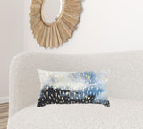 Blue Abstract Lumbar Pillow - Homeroots