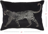 Black Leopard Lumbar Pillow - Homeroots - Flyclothing LLC