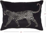 Black Leopard Lumbar Pillow - Homeroots - Flyclothing LLC