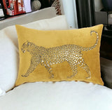 Bold Golden Leopard Lumbar Pillow - Homeroots