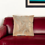 Pink Accent Throw Pillow With Rose Gold Swirl Design - Homeroots