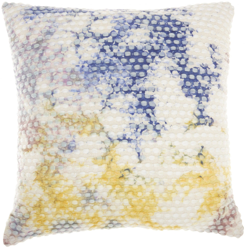 Multi Color Cotton Acryllic Accent Throw Pillow - Homeroots