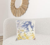 Multi Color Cotton Acryllic Accent Throw Pillow - Homeroots
