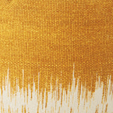 20" Yellow and White Cotton Round Abstract Pouf Ottoman - Homeroots - Flyclothing LLC