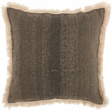 Textured Cotton Charcoal Accent Throw Pillow - Homeroots