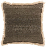 Textured Cotton Charcoal Accent Throw Pillow - Homeroots