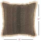 Textured Cotton Charcoal Accent Throw Pillow - Homeroots - Flyclothing LLC