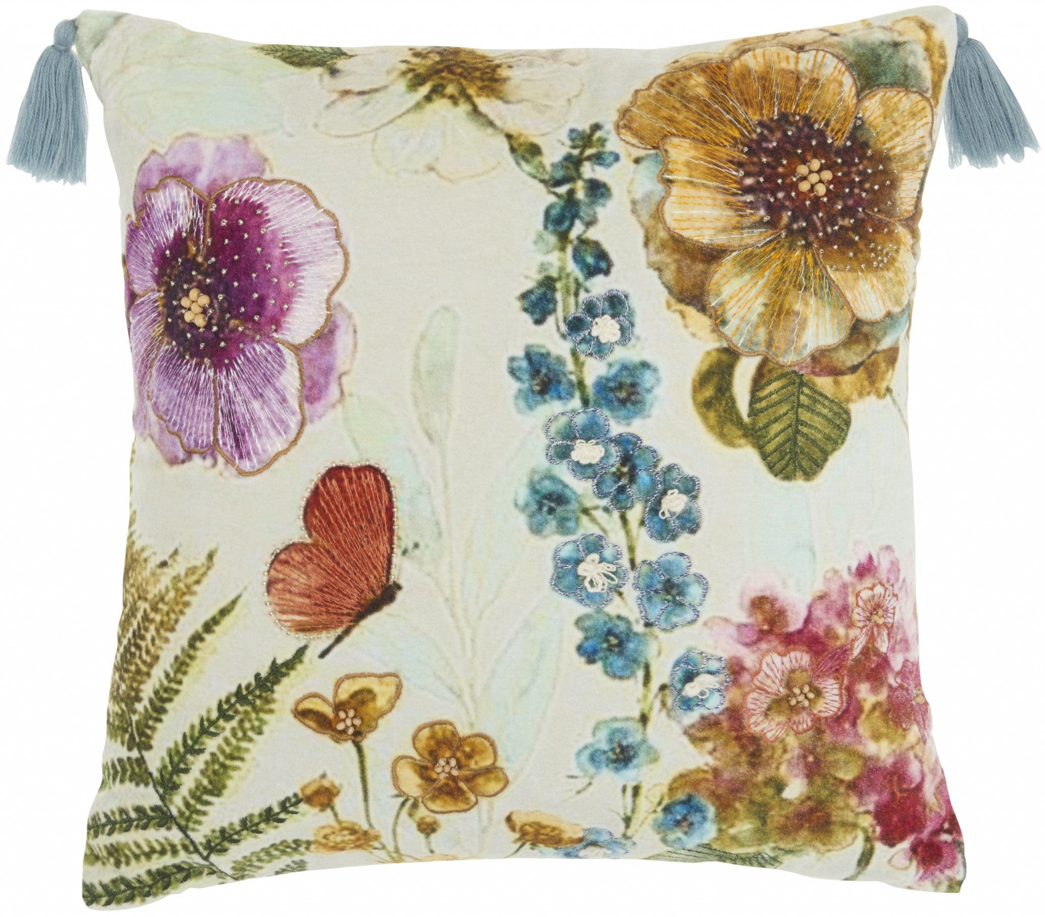 18" Multicolor Cotton Throw Pillow - Homeroots - Flyclothing LLC