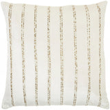 Glam Ivory And Gold Accent Throw Pillow With Beaded Details - Homeroots - Flyclothing LLC