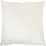 Glam Ivory And Gold Accent Throw Pillow With Beaded Details - Homeroots