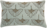 Brilliant Celadon Blue Lumbar Pillow - Homeroots