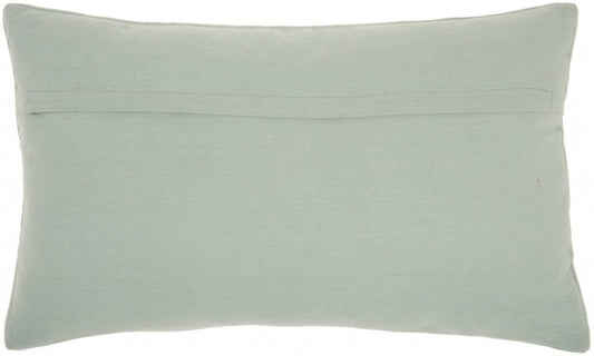 Brilliant Celadon Blue Lumbar Pillow - Homeroots - Flyclothing LLC
