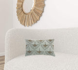 Brilliant Celadon Blue Lumbar Pillow - Homeroots - Flyclothing LLC