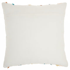 Multicolor Embroidered Stripe Throw Pillow - Homeroots