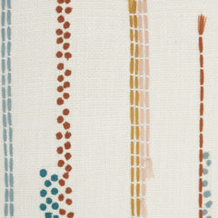 Multicolor Embroidered Stripe Throw Pillow - Homeroots
