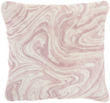 Pink Marbled Patterned Throw Pillow - Homeroots