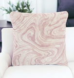 Pink Marbled Patterned Throw Pillow - Homeroots