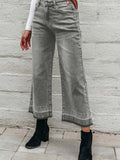High Waist Wide Leg Washed Jeans - Trendsi - Flyclothing LLC
