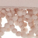 14" X 20" Pale Pink Shaggy Beads Lumbar Throw Pillow - Homeroots