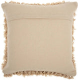 Soft Beige Shag Accent Pillow - Homeroots