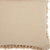 Soft Beige Shag Accent Pillow - Homeroots