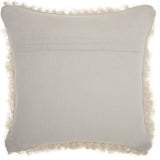 Soft White Shag Accent Pillow - Homeroots