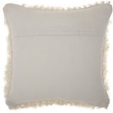 Soft White Shag Accent Pillow - Homeroots