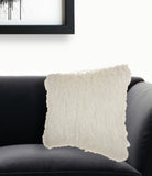 Soft White Shag Accent Pillow - Homeroots