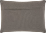 Dark Gray Knotted Detail Lumbar Pillow - Homeroots