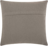 Curly Loops Light Gray Wool Cotton Blend Throw Pillow - Homeroots