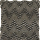 Dark Gray Chevron Detail Throw Pillow - Homeroots