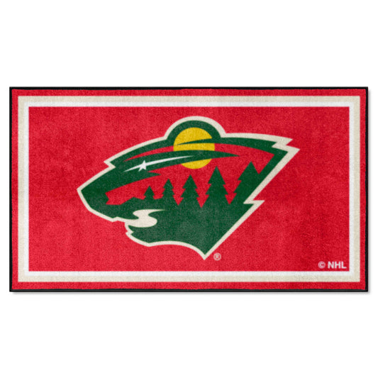 Minnesota Wild 3ft. x 5ft. Plush Area Rug - Minnesota Wild