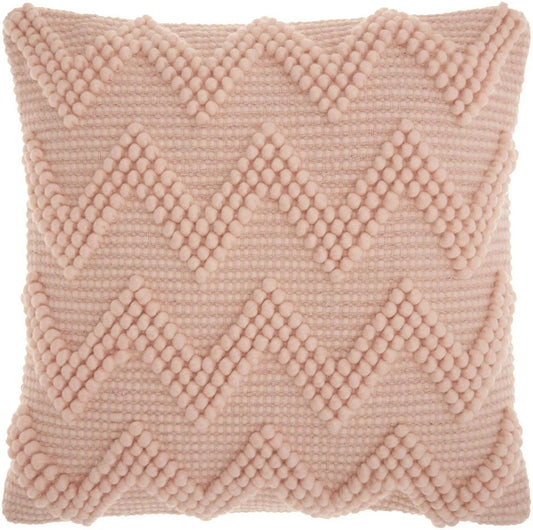 Boho Mauve Rose Textural Chevron Throw Pillow - Homeroots - Flyclothing LLC