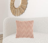 Boho Mauve Rose Textural Chevron Throw Pillow - Homeroots