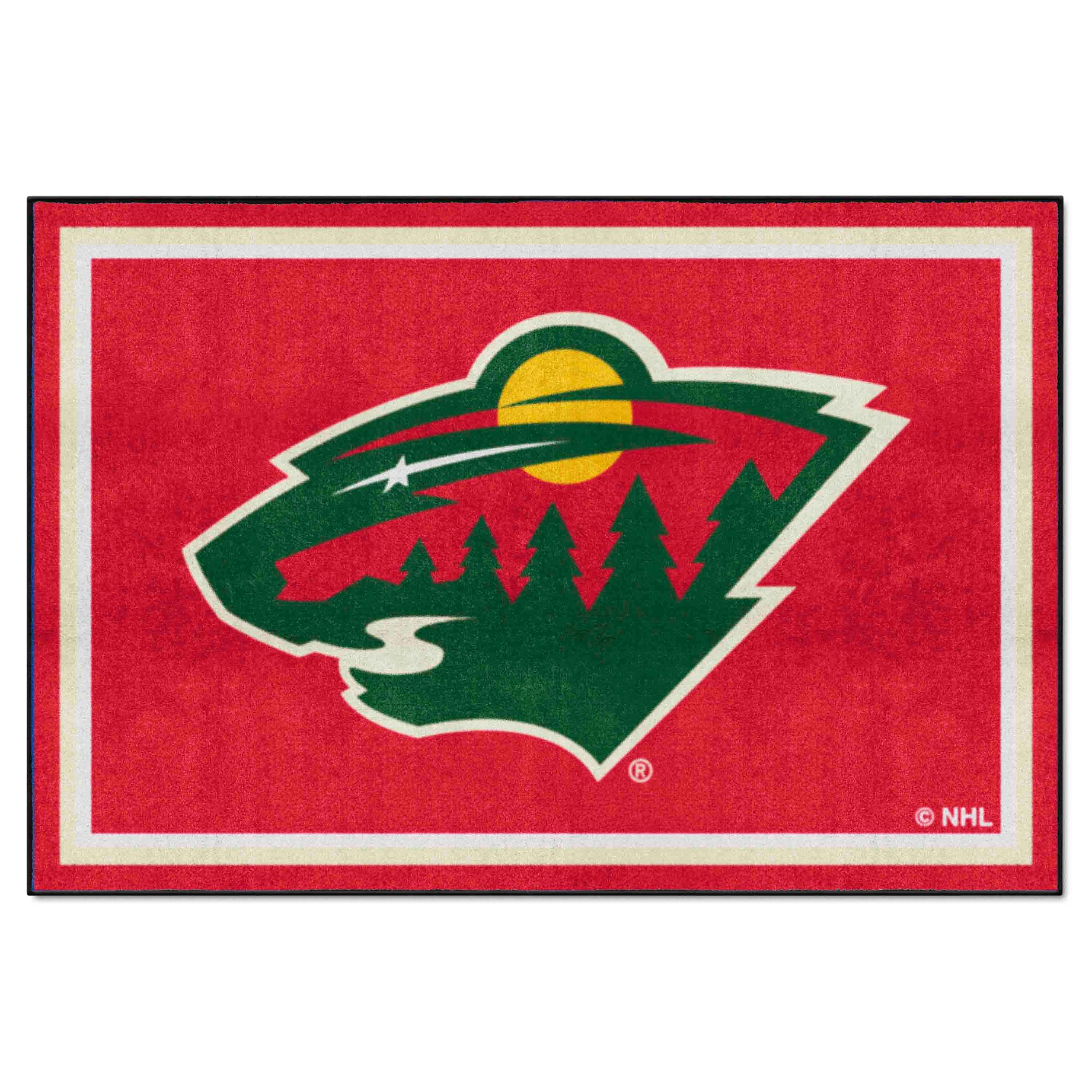 Minnesota Wild 5ft. x 8 ft. Plush Area Rug - Minnesota Wild