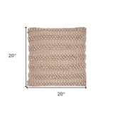 Xl Rose Pink Pom-Pom Detailed Throw Pillow - Homeroots