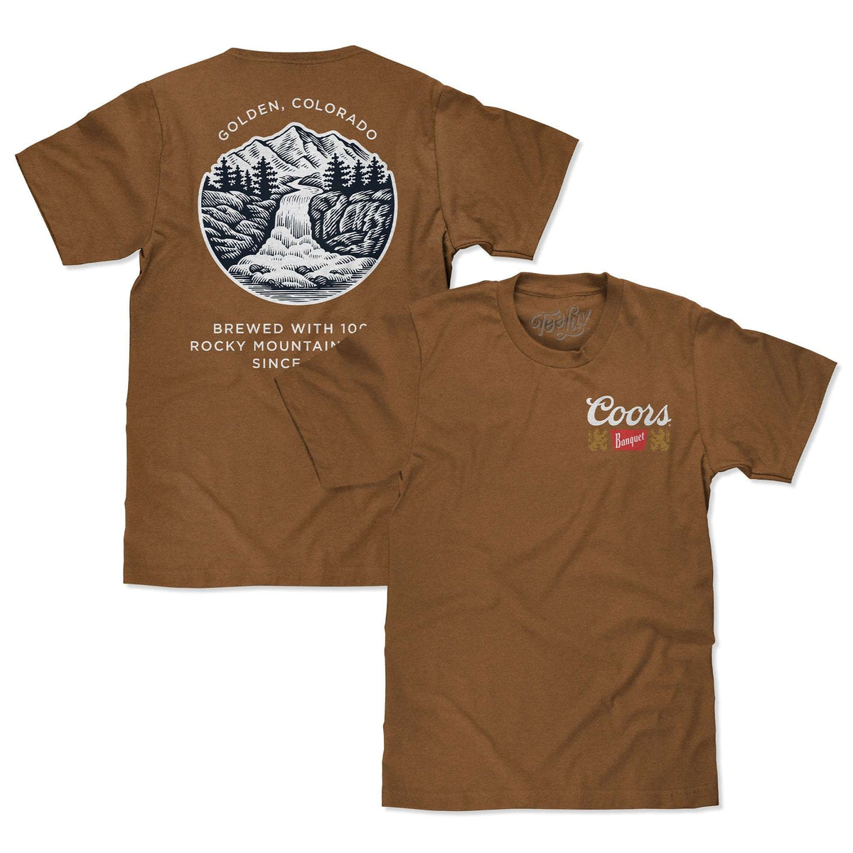Coors Banquet Golden Colorado T-Shirt - Brown Sugar - Tee Luv - Flyclothing LLC