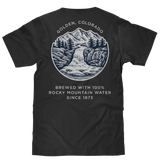 Made in the USA Coors Banquet Golden Colorado Front and Back Beer T-Shirt - Asphalt Gray