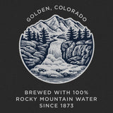Made in the USA Coors Banquet Golden Colorado Front and Back Beer T-Shirt - Asphalt Gray
