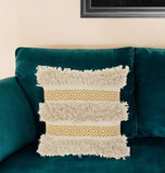 Mustard Diamond Patterned Throw Pillow - Homeroots
