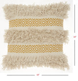 Mustard Diamond Patterned Throw Pillow - Homeroots - Flyclothing LLC